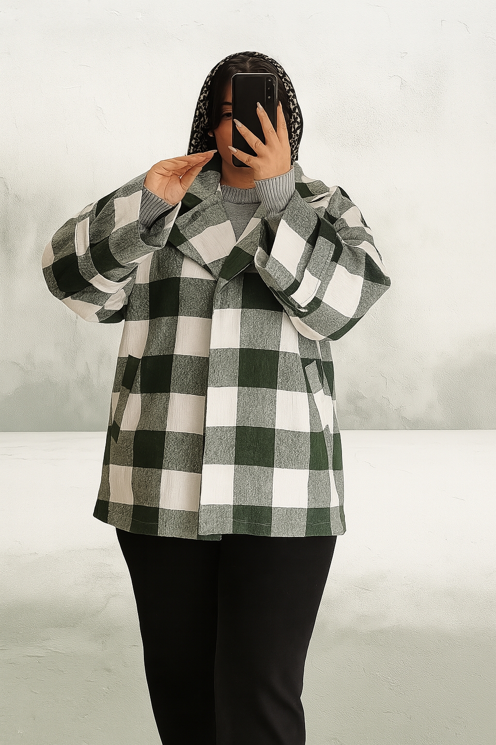 مانتو کتی چهارخونه